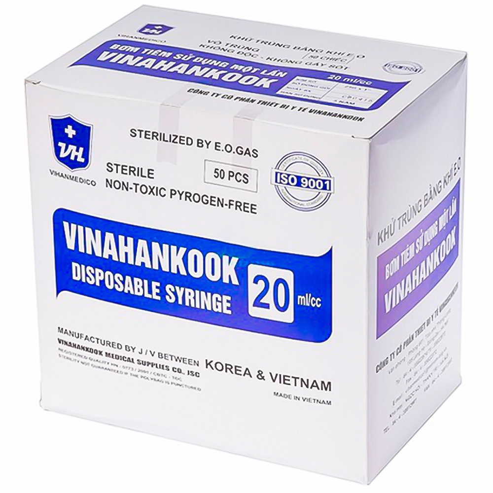 Bơm Tiêm 20cc 23G h50ống(PC)
