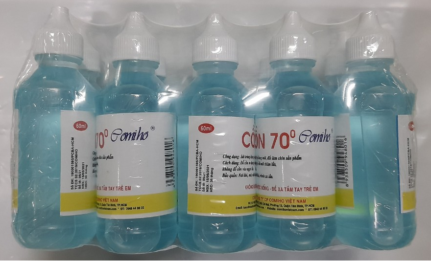 Cồn 70 Xanh (lốc 10c/c60ml