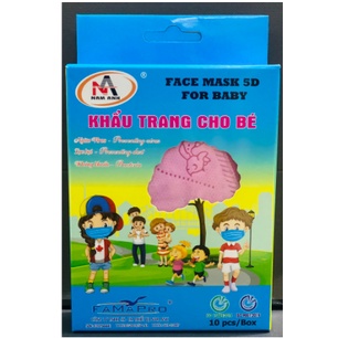KHẨU TRANG 5D EM BÉ HỒNG(hộp 10c)