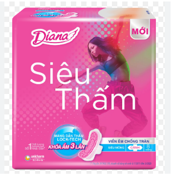 BVS DIANA MỎNG CÓ CÁNH ( LỐC/6 BỊCH/8 MIẾNG )