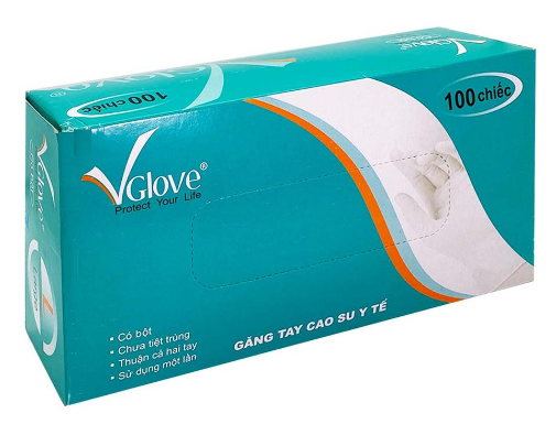 Găng tay có bột  Vglove L (h100c)