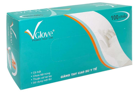 Găng tay có bột  Vglove M (h100c)