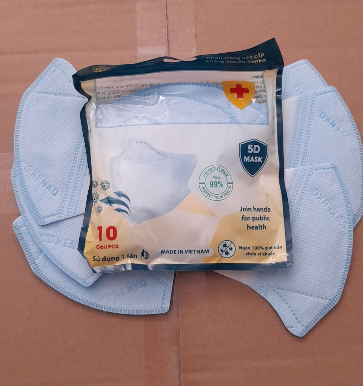 KHẨU TRANG 5D KENKO XANH NGƯỜI LỚN (b 10c)