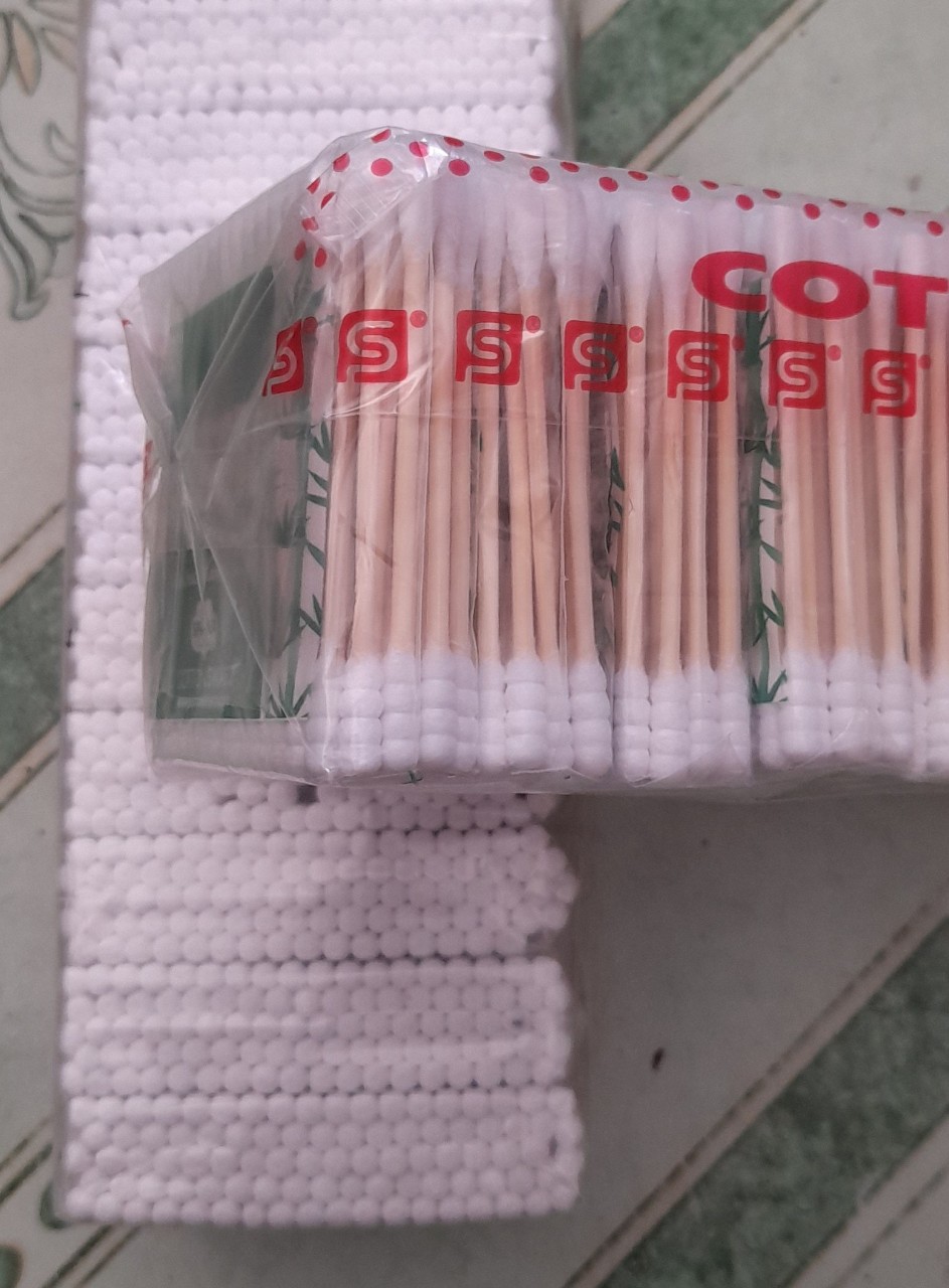 TĂM BÔNG GỖ 1 ĐẦU XOẮN (bịch 12 gói/90 que)(BT)